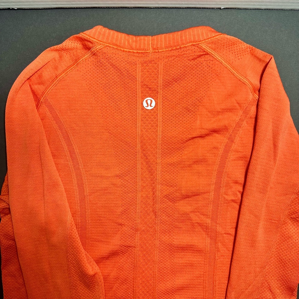 lululemon athletica Orange Long Sleeve Tee